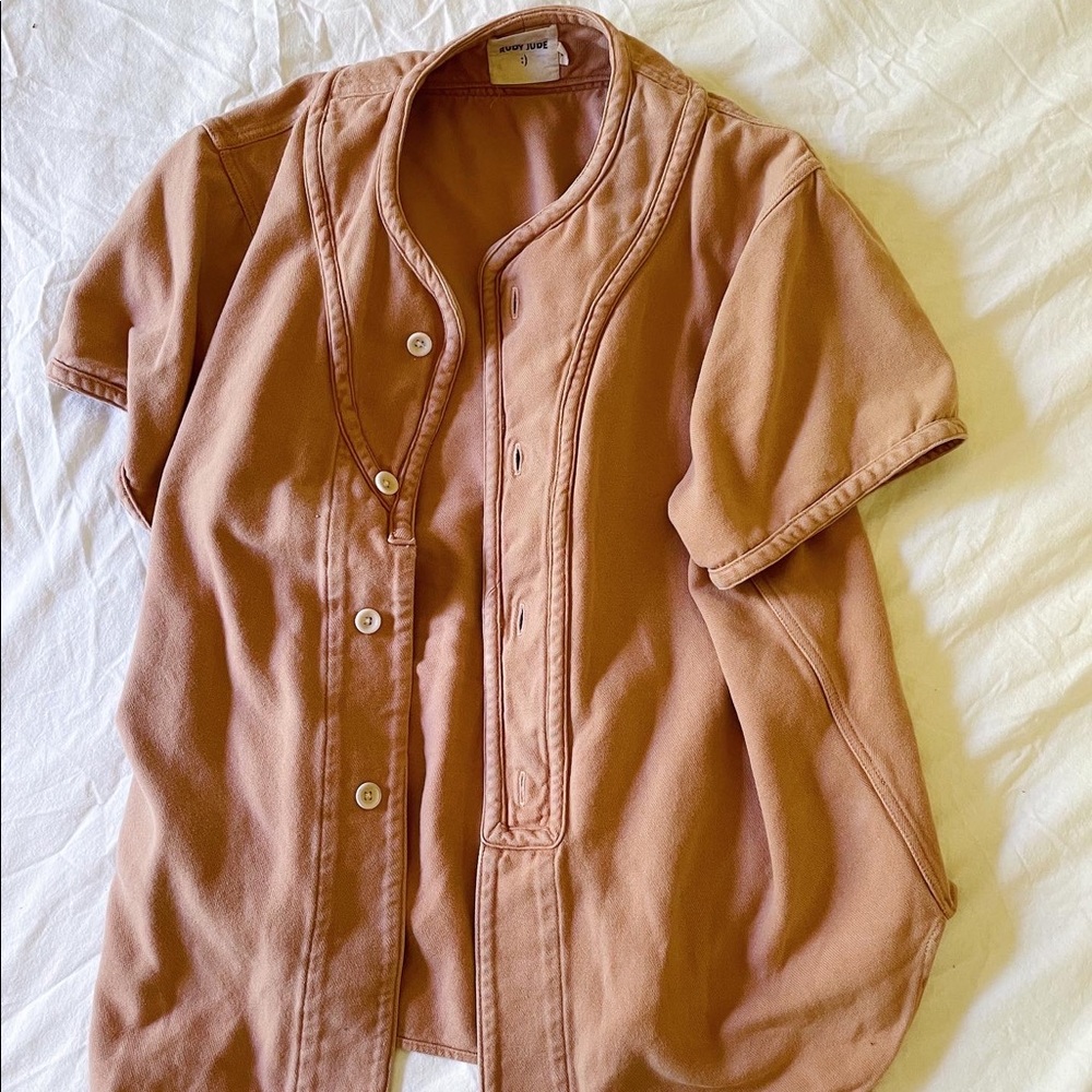 Rudy Jude baseball jersey, size L, in terracotta